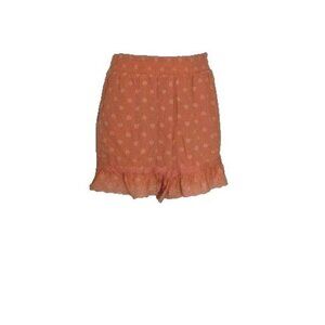 Torrid 5 Inch Pull On Gauze Smocked Ruffle Short Peach Orange size 1X